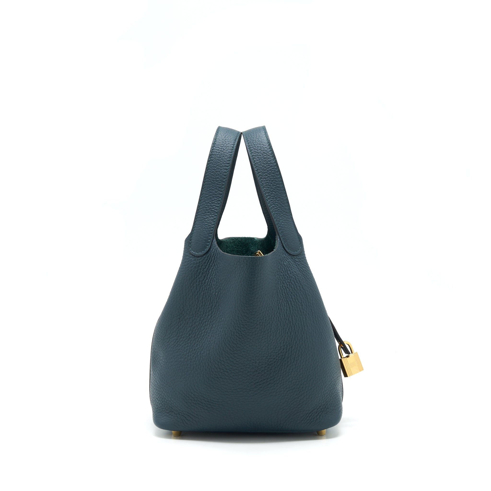 HERMES PICOTIN 18 LOCK BAG CLEMENCE 6O VERT CYPRESS GHW