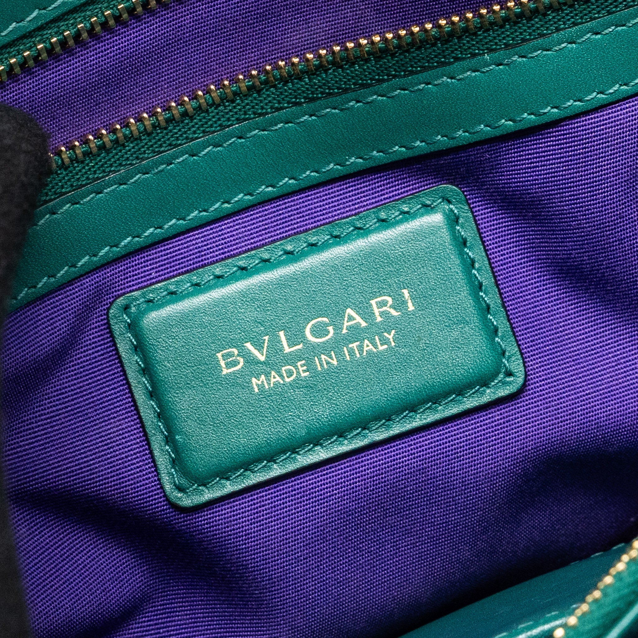 BVLGARI SERPENTI FOREVER FLAP BAG CALFSKIN GREEN GHW