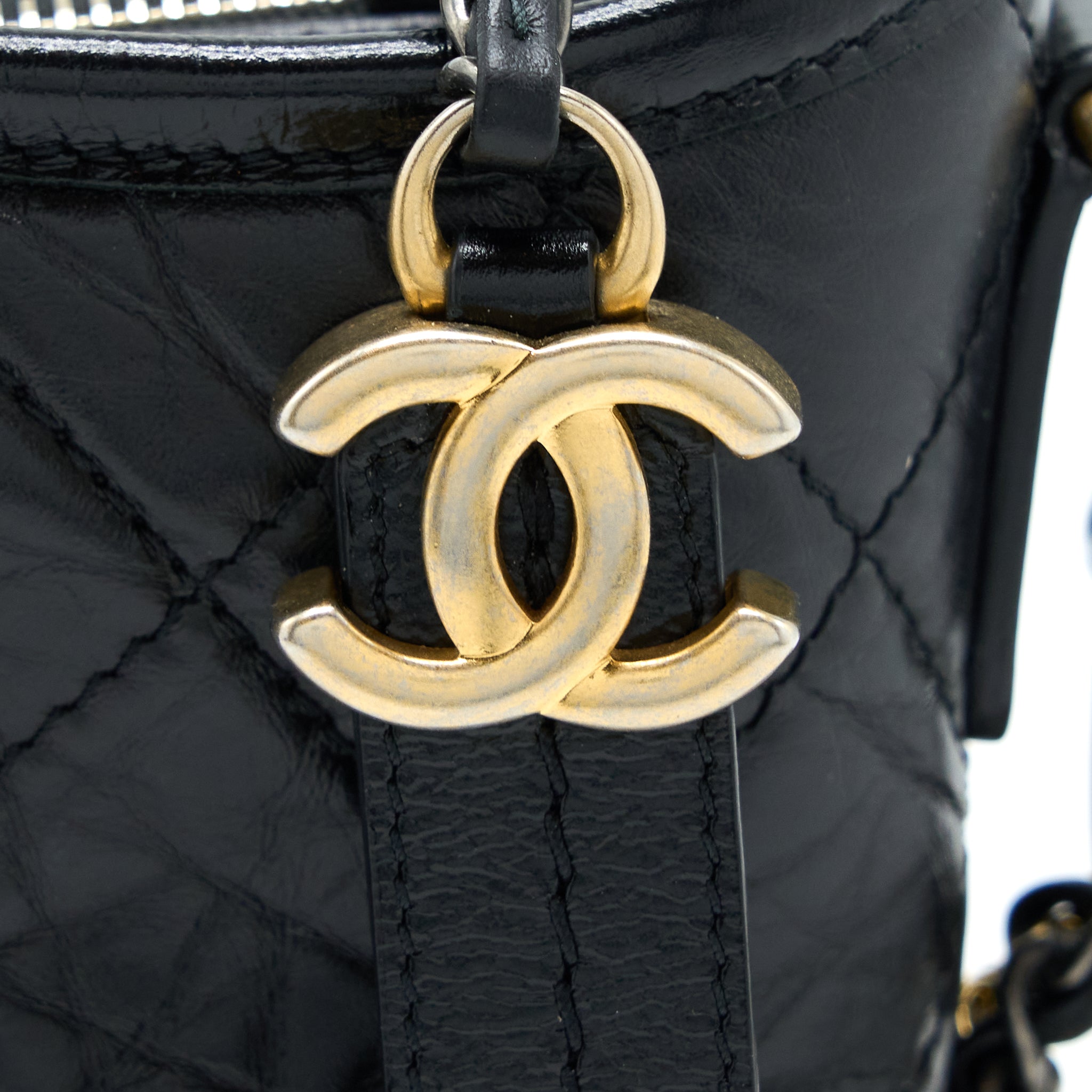 CHANEL SMALL GABRIELLE HOBO BAG BLACK WITH MULTICOLOUR HARDWARE