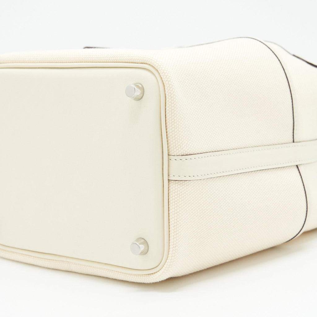HERMES PICOTIN CARGO 18 LOCK BAG SWIFT AND TOILE CANVAS ECRU/NATA SHW