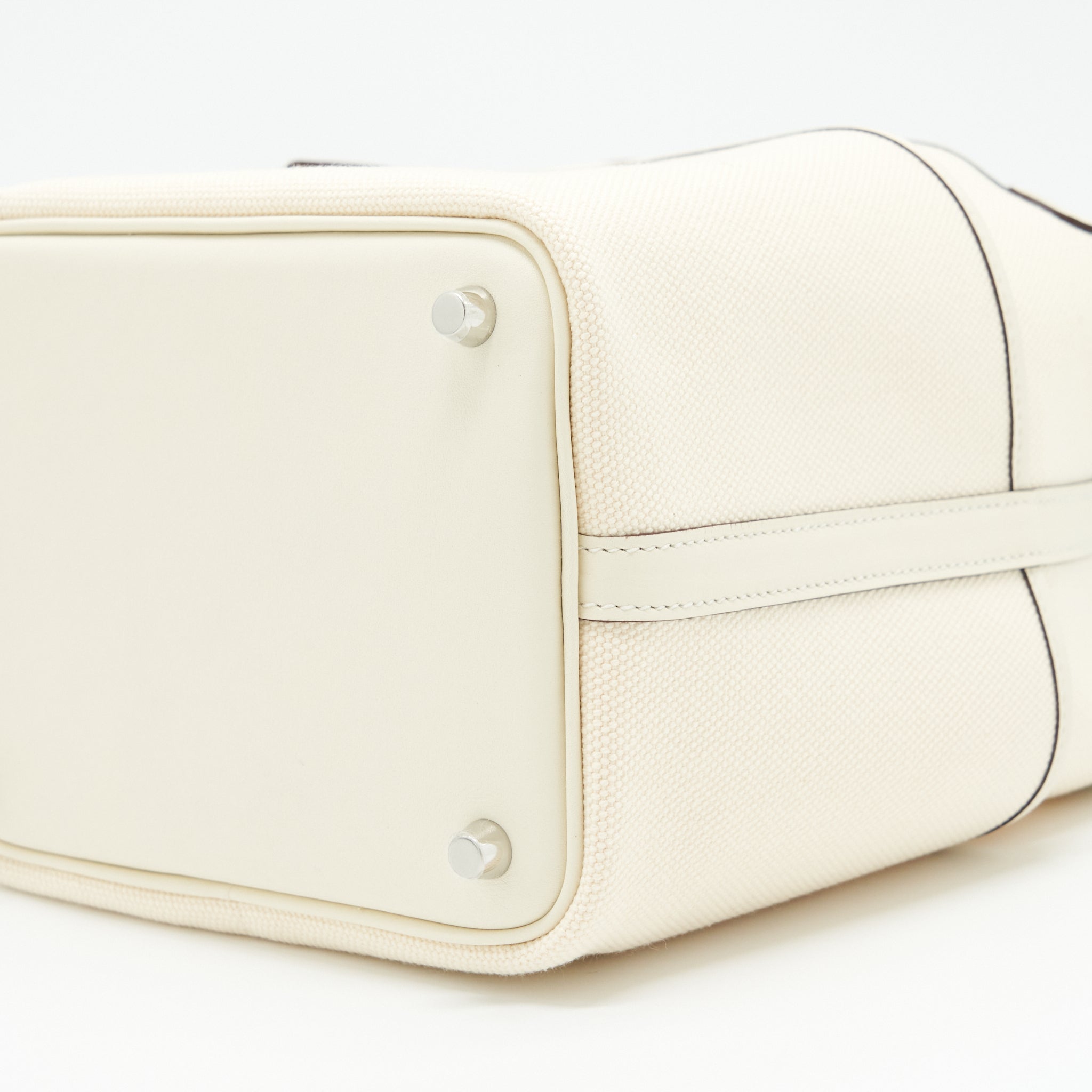 HERMES PICOTIN CARGO 18 LOCK BAG SWIFT AND TOILE CANVAS ECRU/NATA SHW