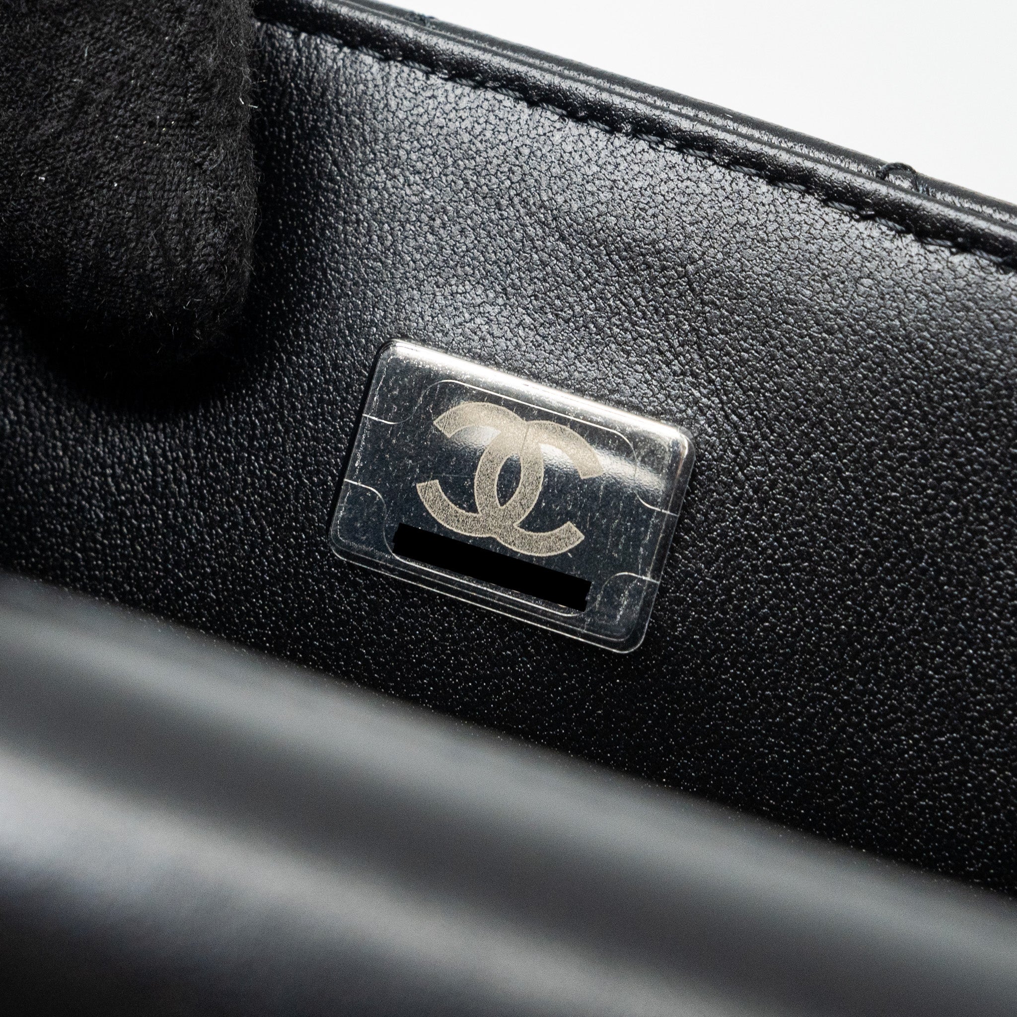 CHANEL MINI RECTANGULAR FLAP BAG LAMBSKIN BLACK SHW (MICROCHIP)