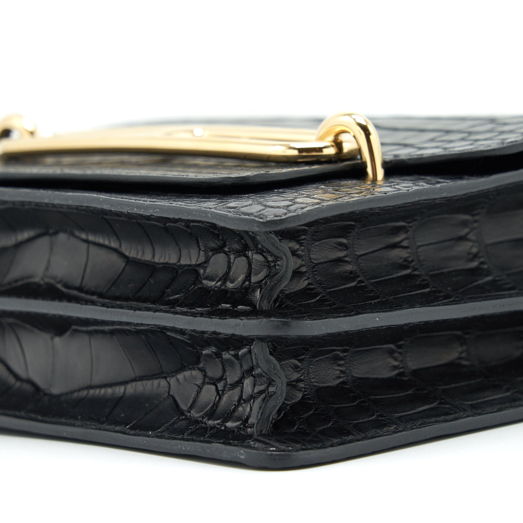 HERMES MINI ROULIS ALLIGATOR MISSISSIPPIESIS MAT 89 BLACK GHW