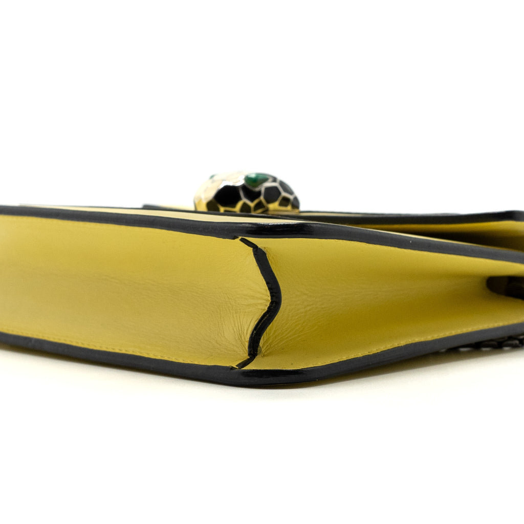 BVLGARI SERPENTI FOREVER CROSSBODY BAG CALFSKIN YELLOW RUTHENIUM HARDWARE