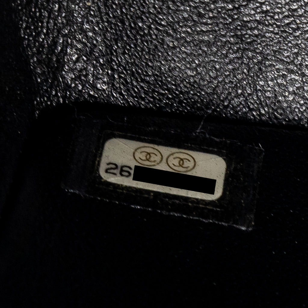 CHANEL MINI RECTANGULAR FLAP BAG CHARMS LIMITED EDITION LAMBSKIN BLACK SILVER/GOLD HARDWARE