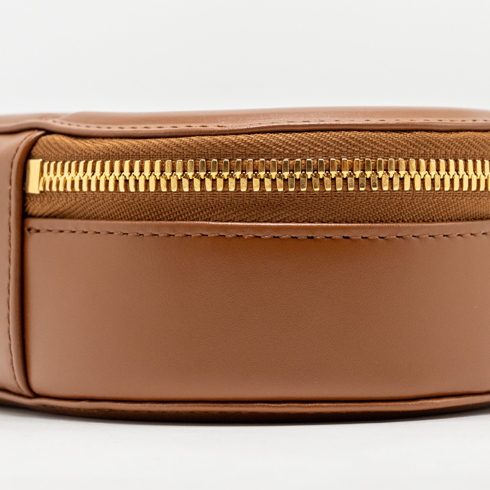 DIOR CD SIGNATURE POUCH WITH CHAIN CALFSKIN GOLDEN SADDLE GHW