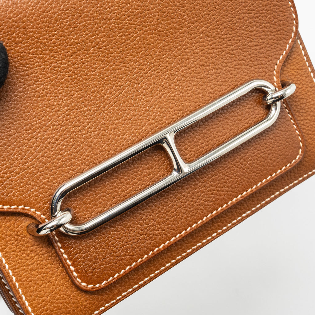 HERMES MINI ROULIS BARENIA FAUBOURG 34 FAUVE SHW