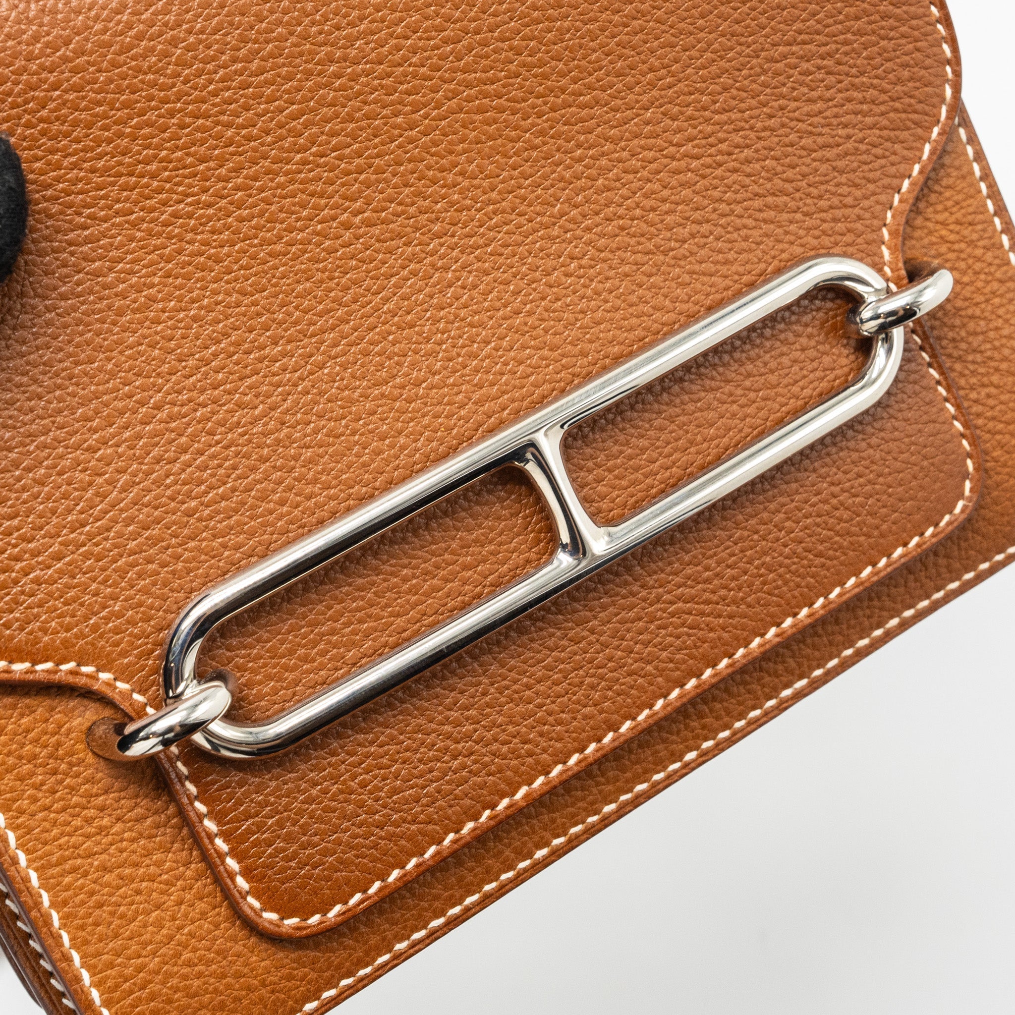 HERMES MINI ROULIS BARENIA FAUBOURG 34 FAUVE SHW
