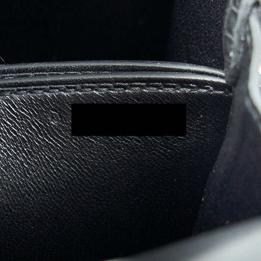 HERMES MINI ROULIS ALLIGATOR MISSISSIPPIESIS MAT 89 BLACK GHW