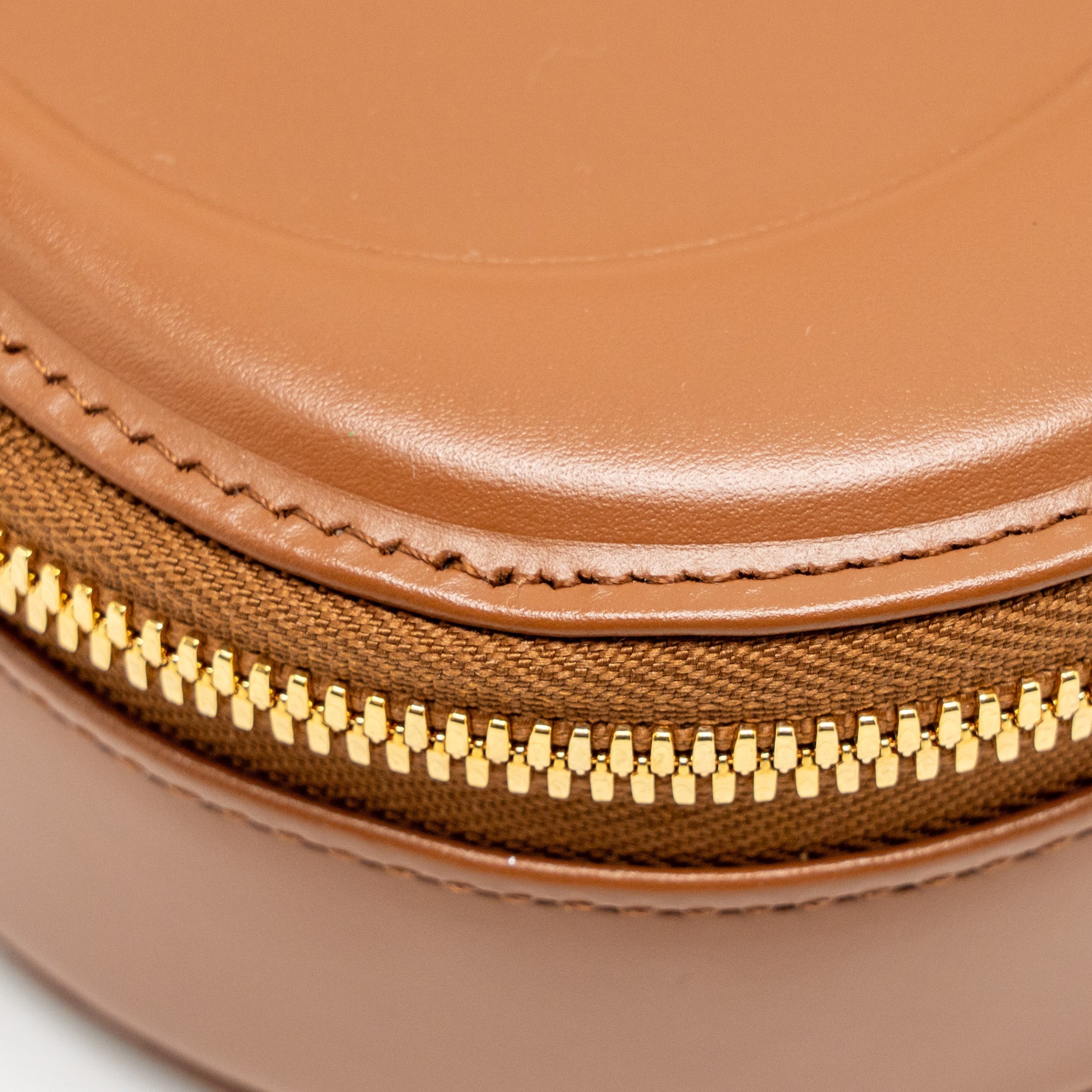 DIOR CD SIGNATURE POUCH WITH CHAIN CALFSKIN GOLDEN SADDLE GHW