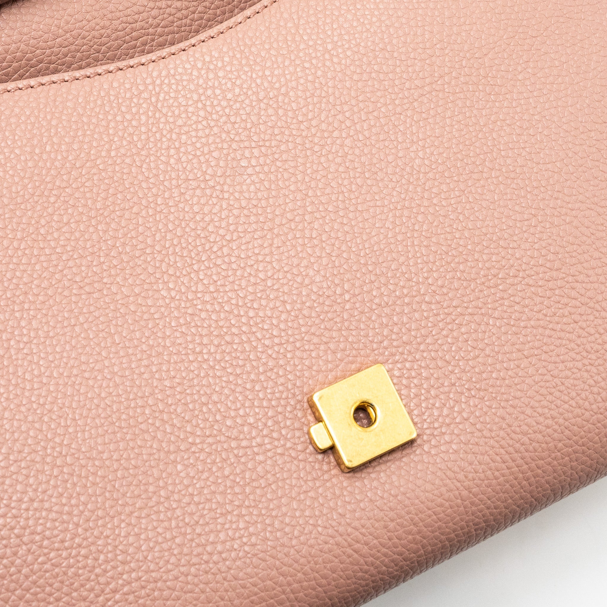 GUCCI TOP HANDLE FLAP BAG CALFSKIN DARK PINK GHW