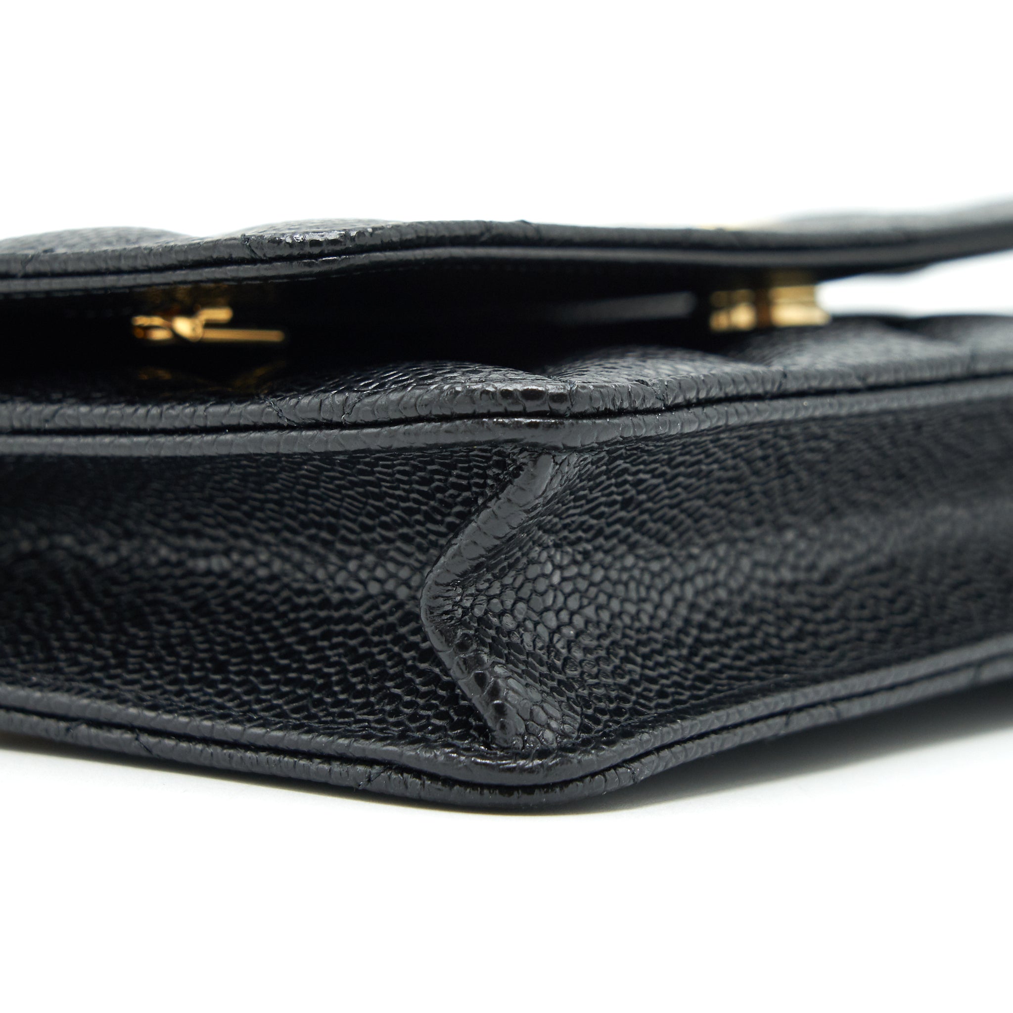 CHANEL CLASSIC WALLET ON CHAIN CAVIAR BLACK GHW