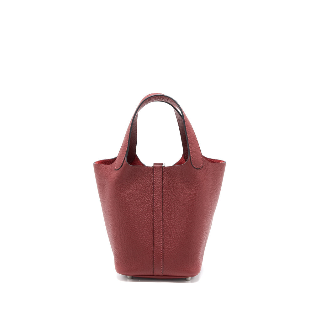 HERMES PICOTIN 18 LOCK BAG CLEMENCE ROUGE H SHW