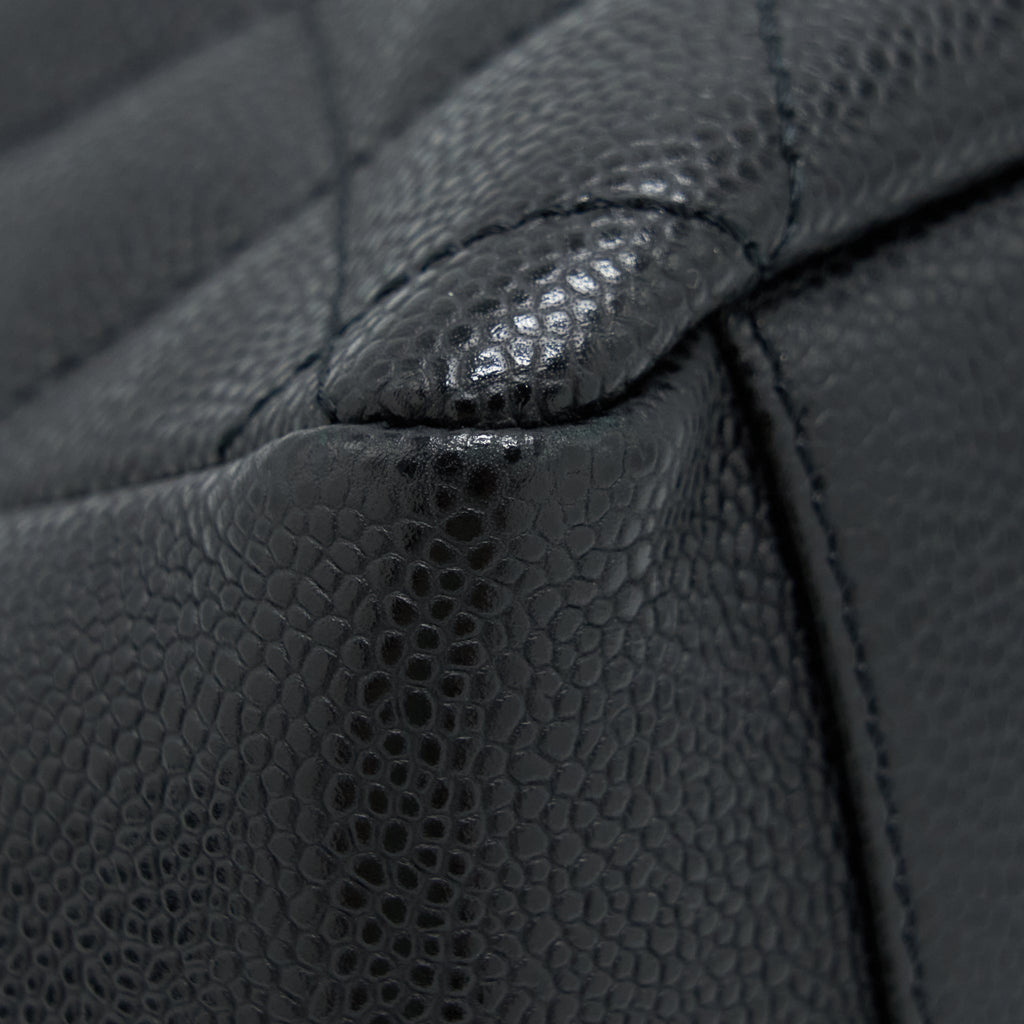 CHANEL GRAND SHOPPING TOTE BAG CAVIAR BLACK GHW
