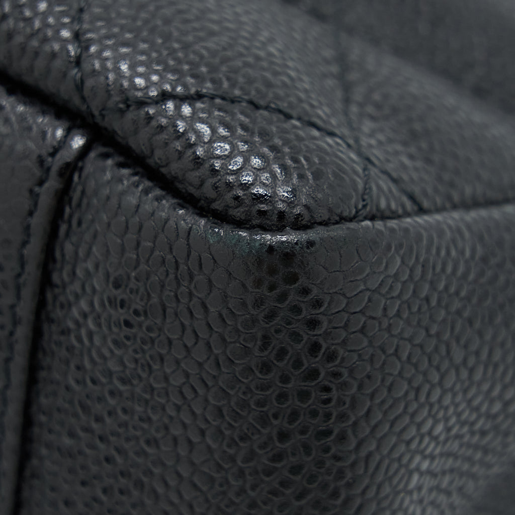 CHANEL GRAND SHOPPING TOTE BAG CAVIAR BLACK GHW