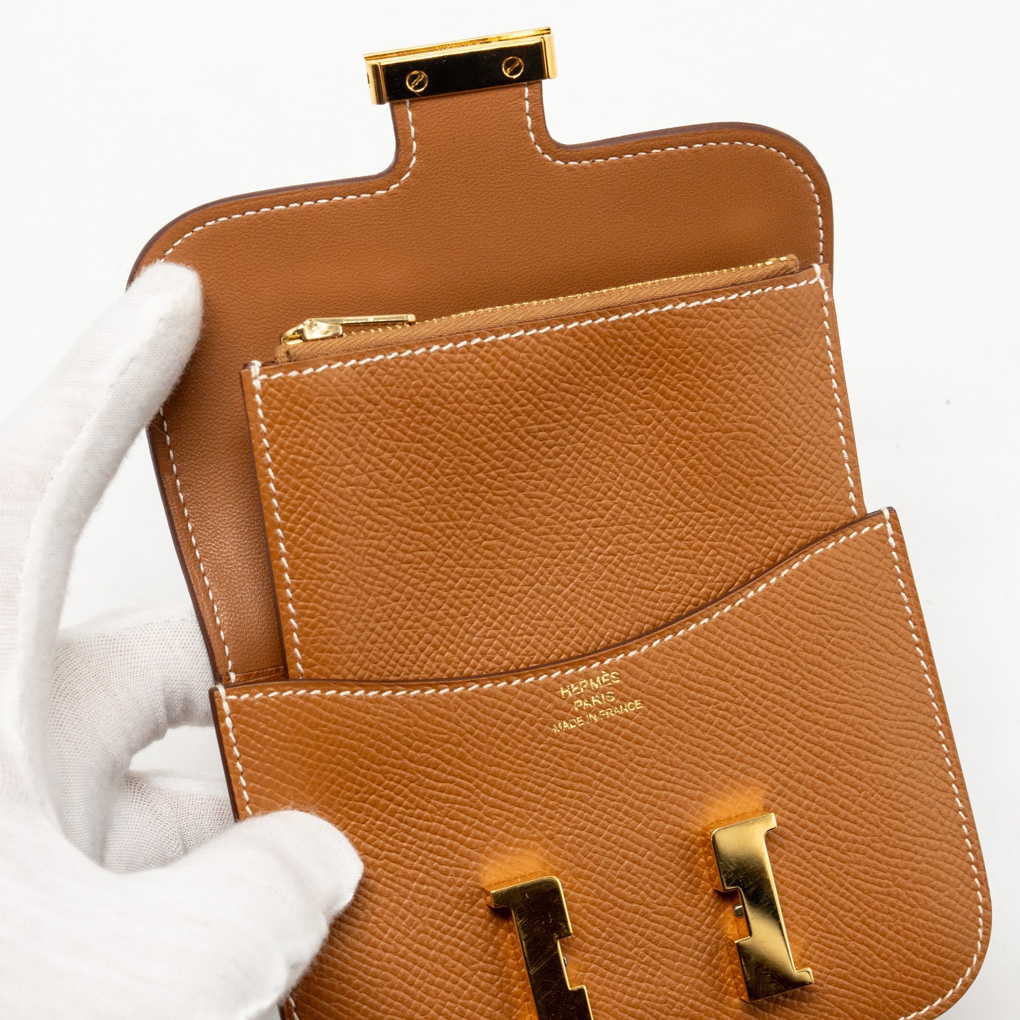 HERMES CONSTANCE SLIM EPSOM GOLD GHW