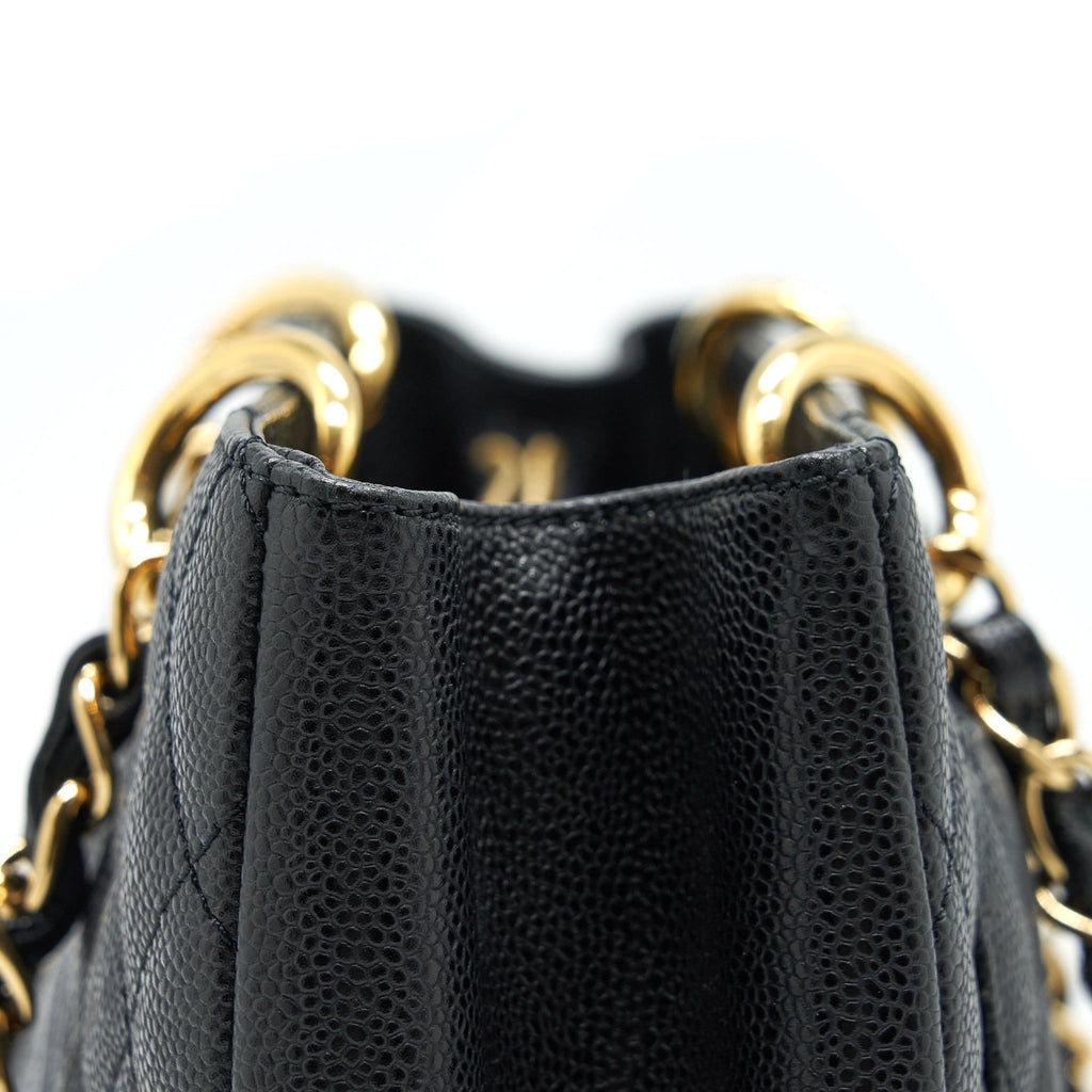 CHANEL GRAND SHOPPING TOTE BAG CAVIAR BLACK GHW