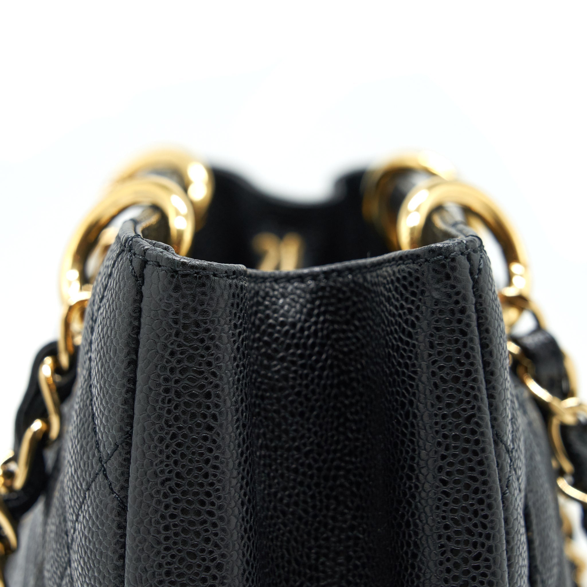 CHANEL GRAND SHOPPING TOTE BAG CAVIAR BLACK GHW
