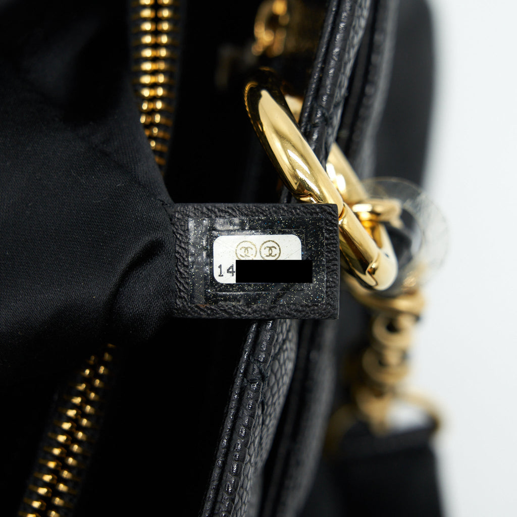 CHANEL GRAND SHOPPING TOTE BAG CAVIAR BLACK GHW
