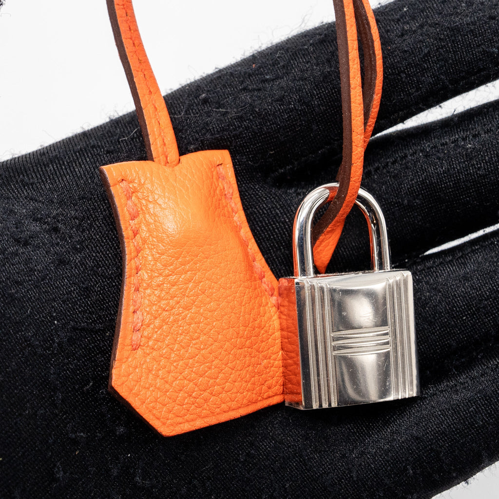 HERMES TOOLBOX 20 EVERCOLOR ORANGE POPPY / BORDEAUX SHW