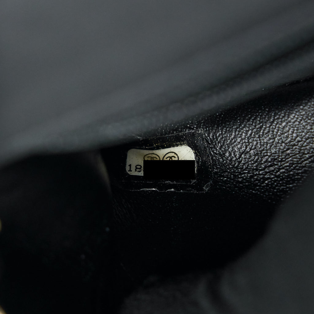 CHANEL MINI RECTANGULAR FLAP BAG PATENT LEATHER BLACK SHW