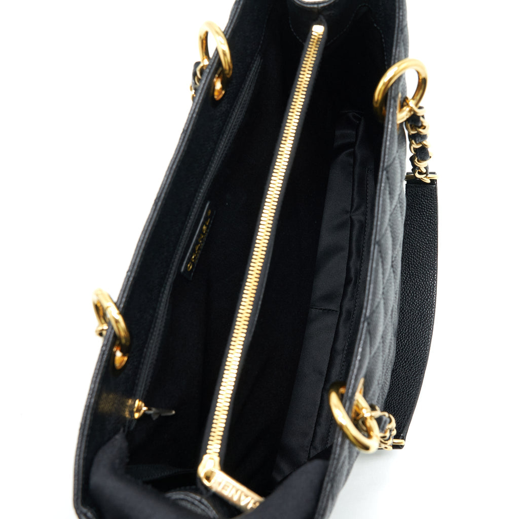 CHANEL GRAND SHOPPING TOTE BAG CAVIAR BLACK GHW