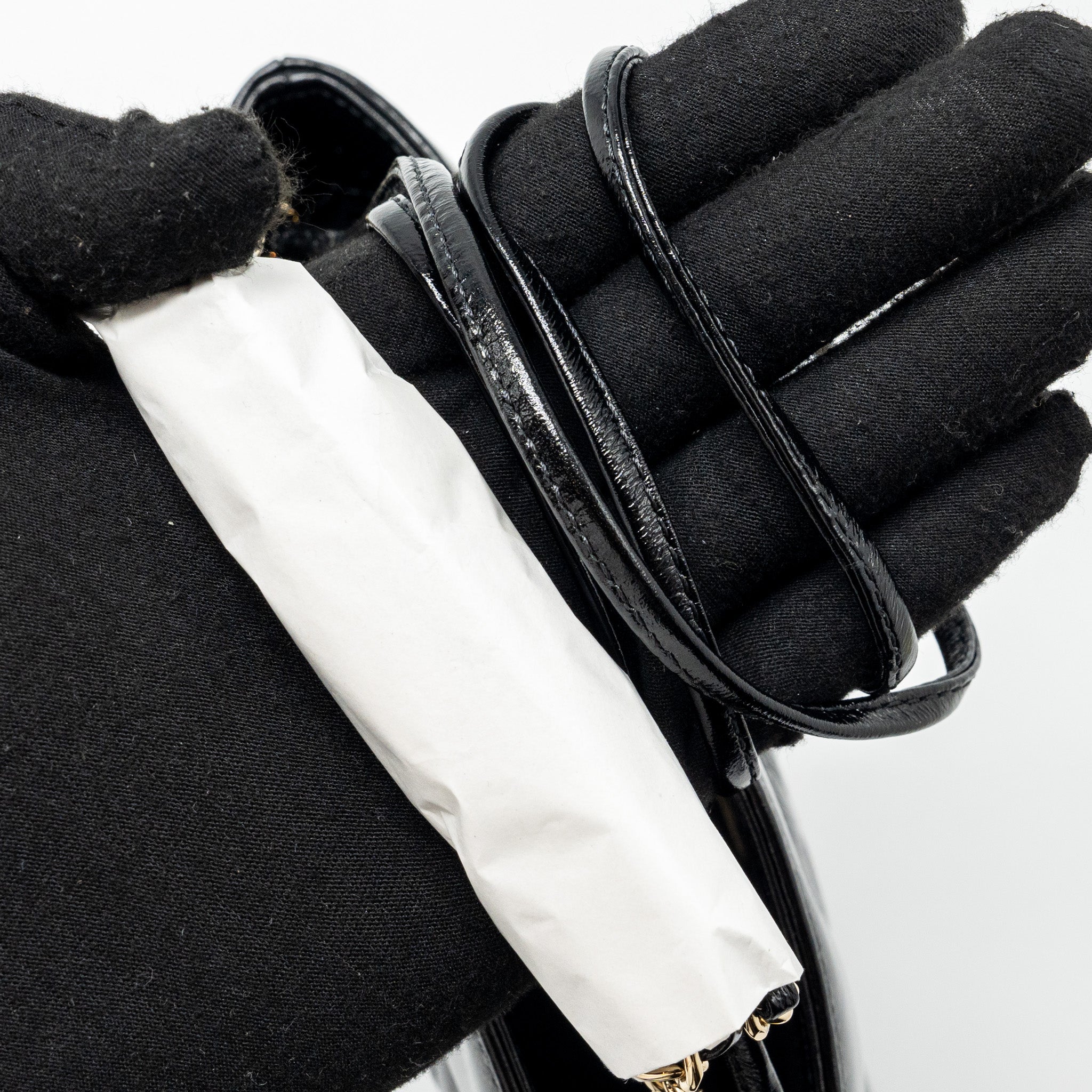 CHANEL 24S MINI 31 BAG SHINY LAMBSKIN BLACK GHW (MICROCHIP)