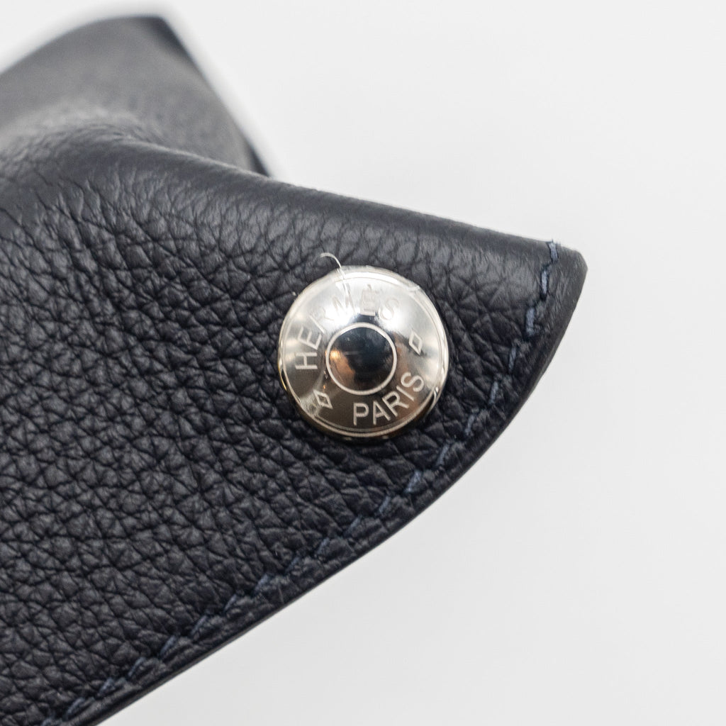 HERMES VIDEPOCHES TOGO BLACK WITH MULTICOLOUR STRAP SHW
