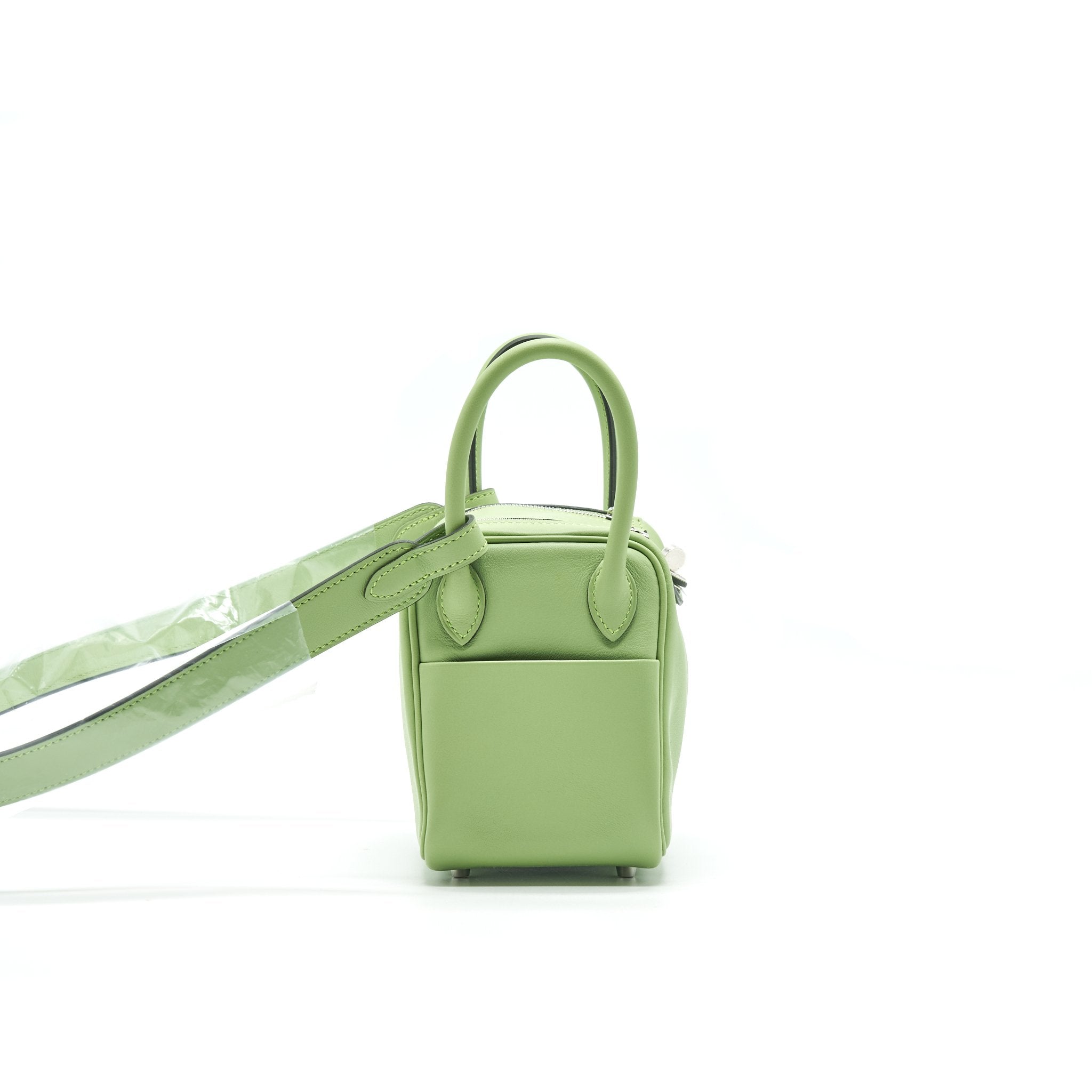 HERMES MINI LINDY 3I VERT CRIQUET SHW SWIFT LEATHER
