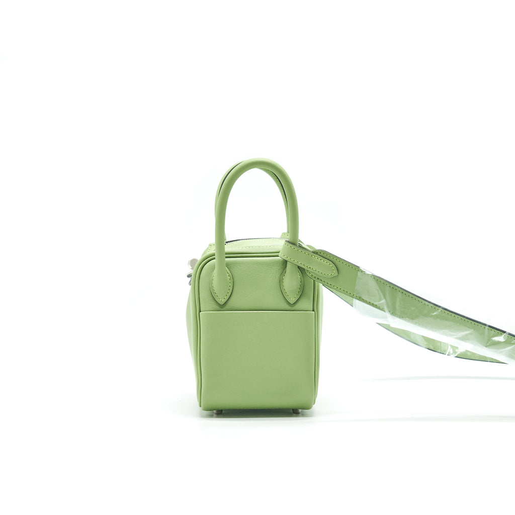 HERMES MINI LINDY VERT CRIQUET SHW
