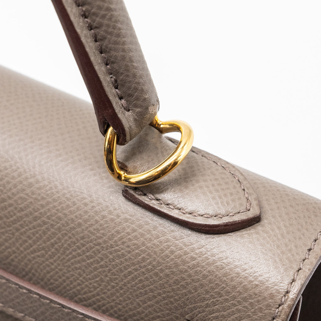 HERMES KELLY 25 EPSOM 8F GRIS ETAIN GHW