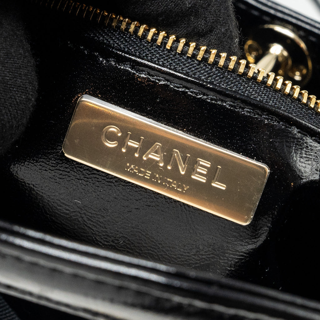 CHANEL 24S MINI 31 BAG SHINY LAMBSKIN BLACK GHW (MICROCHIP)