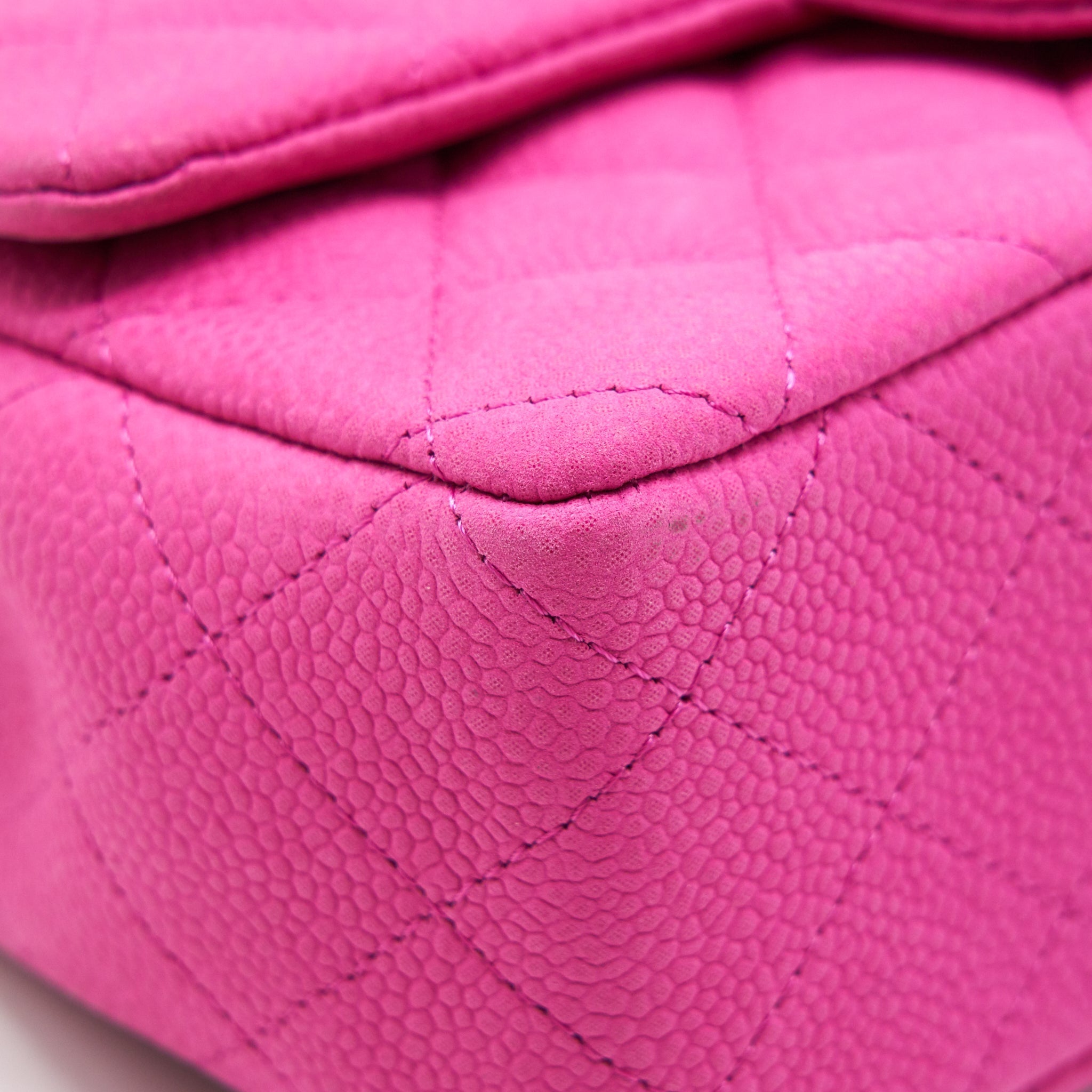 CHANEL MINI RECTANGULAR FLAP BAG GRAINED CALFSKIN PINK SHW