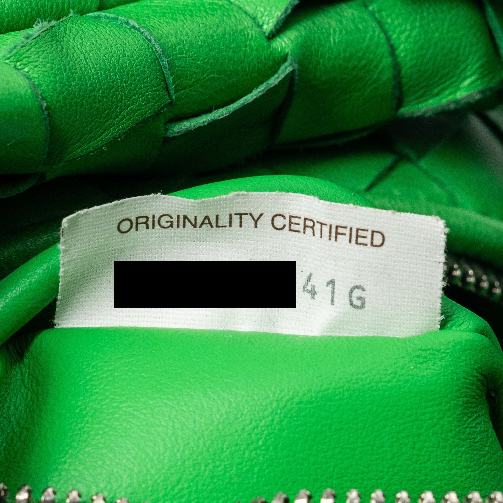 BOTTEGA VENETA MINI JODIE LAMBSKIN GREEN SHW
