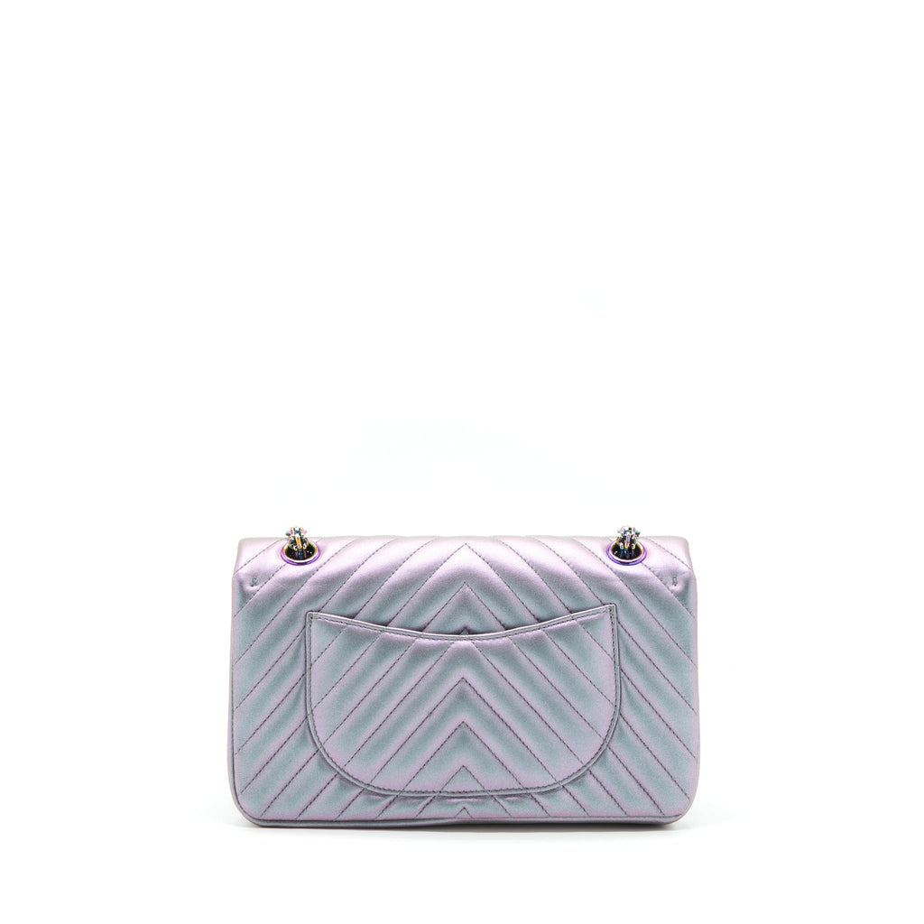 CHANEL 2.55 225 REISSUE FLAP BAG LAMBSKIN IRIDESCENT HARDWARE