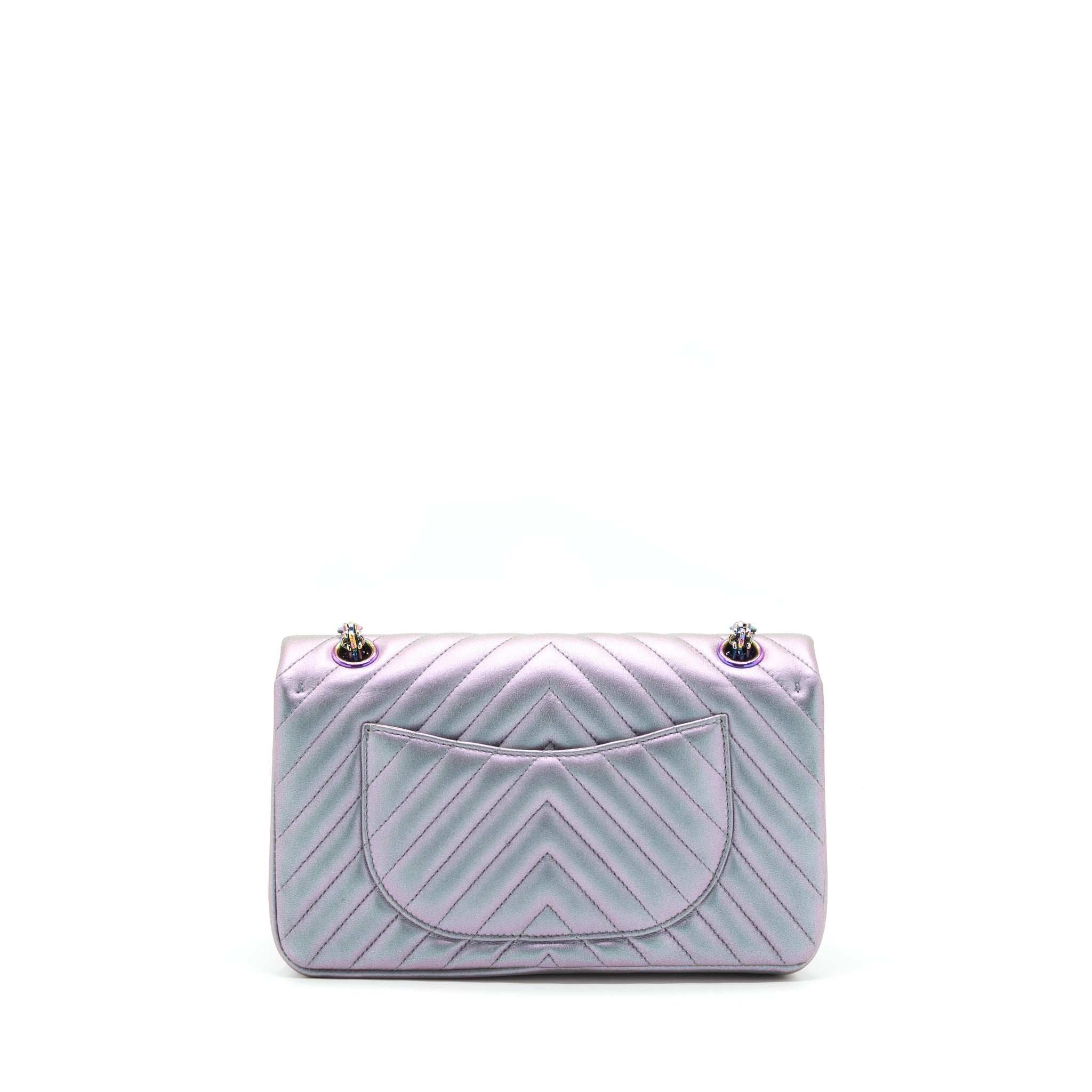 CHANEL 2.55 225 REISSUE FLAP BAG LAMBSKIN IRIDESCENT HARDWARE