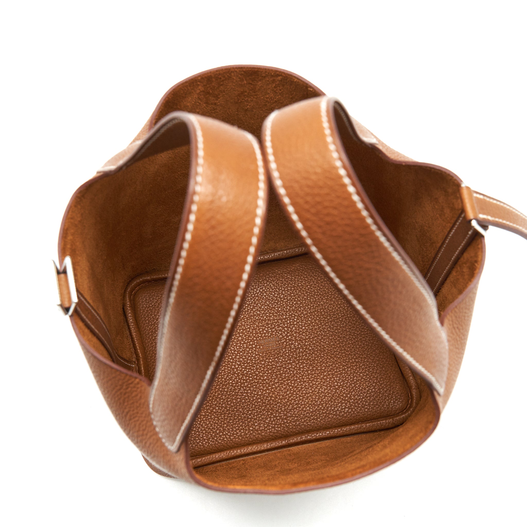 HERMES PICOTIN 18 LOCK BAG BARENIA FAUBOURG CALFSKIN GOLD SHW