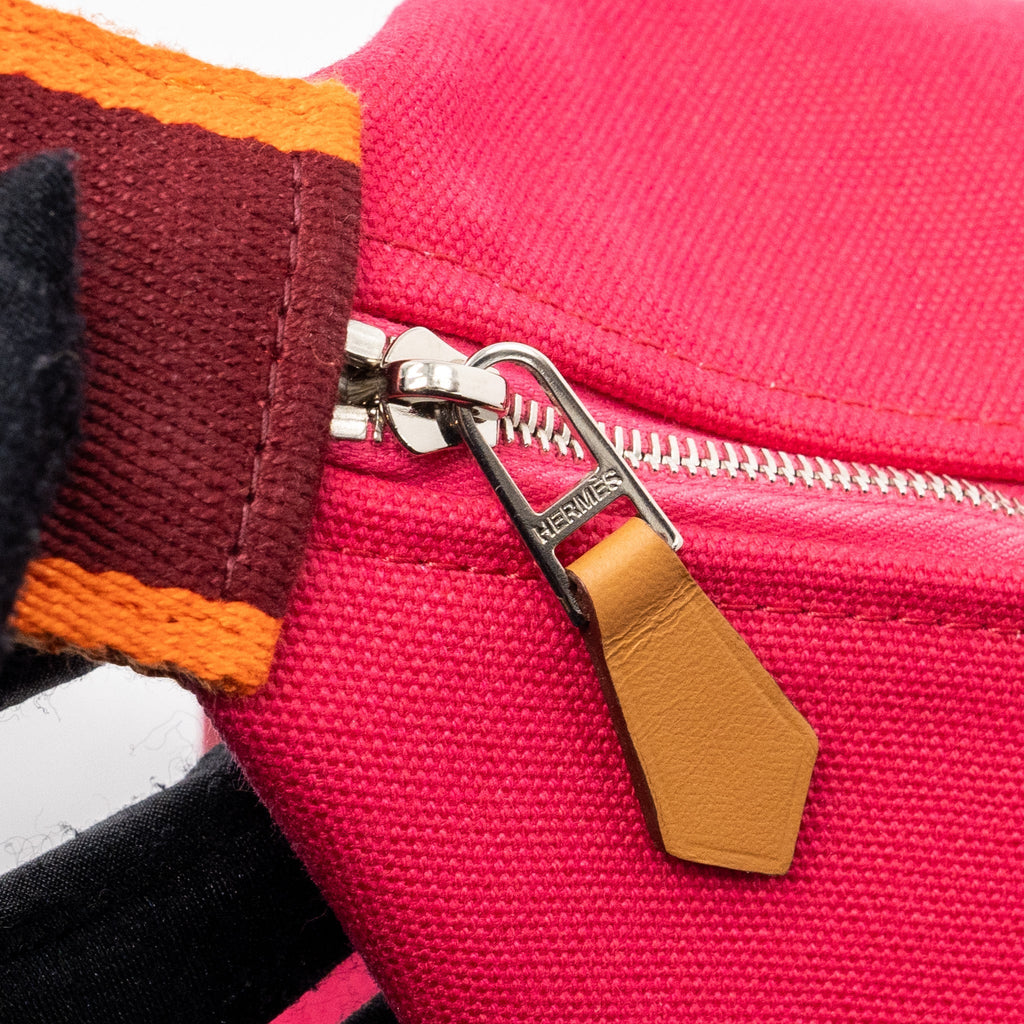 HERMES TROUSSE DE TOILETTE BRIDE A BRAC CANVAS HIBISCUS SHW