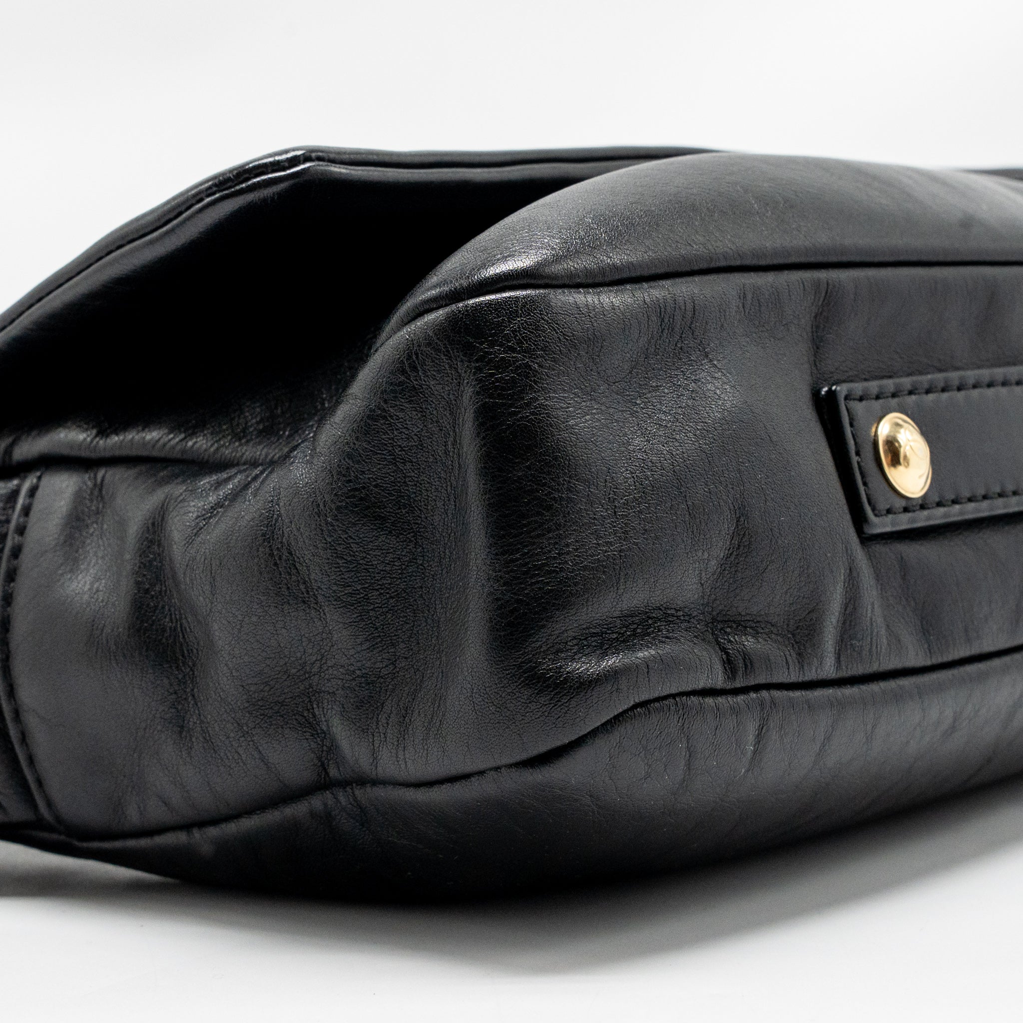 CHANEL RODEO DRIVE FLAP BAG CALFSKIN BLACK GHW