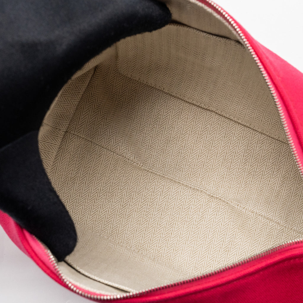 HERMES TROUSSE DE TOILETTE BRIDE A BRAC CANVAS HIBISCUS SHW