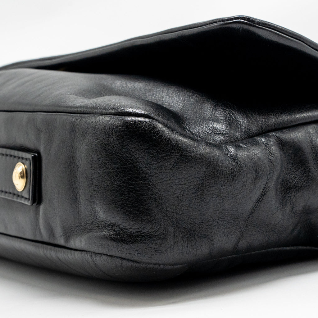 CHANEL RODEO DRIVE FLAP BAG CALFSKIN BLACK GHW