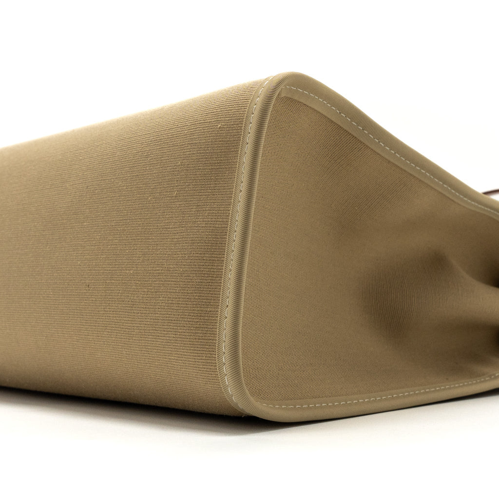 HERMES HERBAG 31 ZIP BAG TOILE OFFICER CANVAS TRENCH/FAUVE SHW