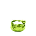 BOTTEGA VENETA MINI JODIE KNOTTED METALLIC GREEN SHW