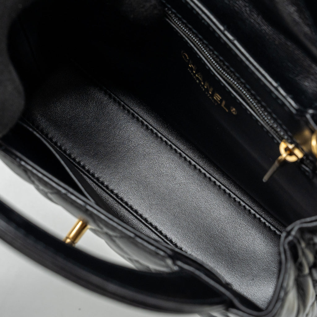 CHANEL MINI KELLY SHOPPING TOTE BAG CALFSKIN GHW (MICROCHIP)