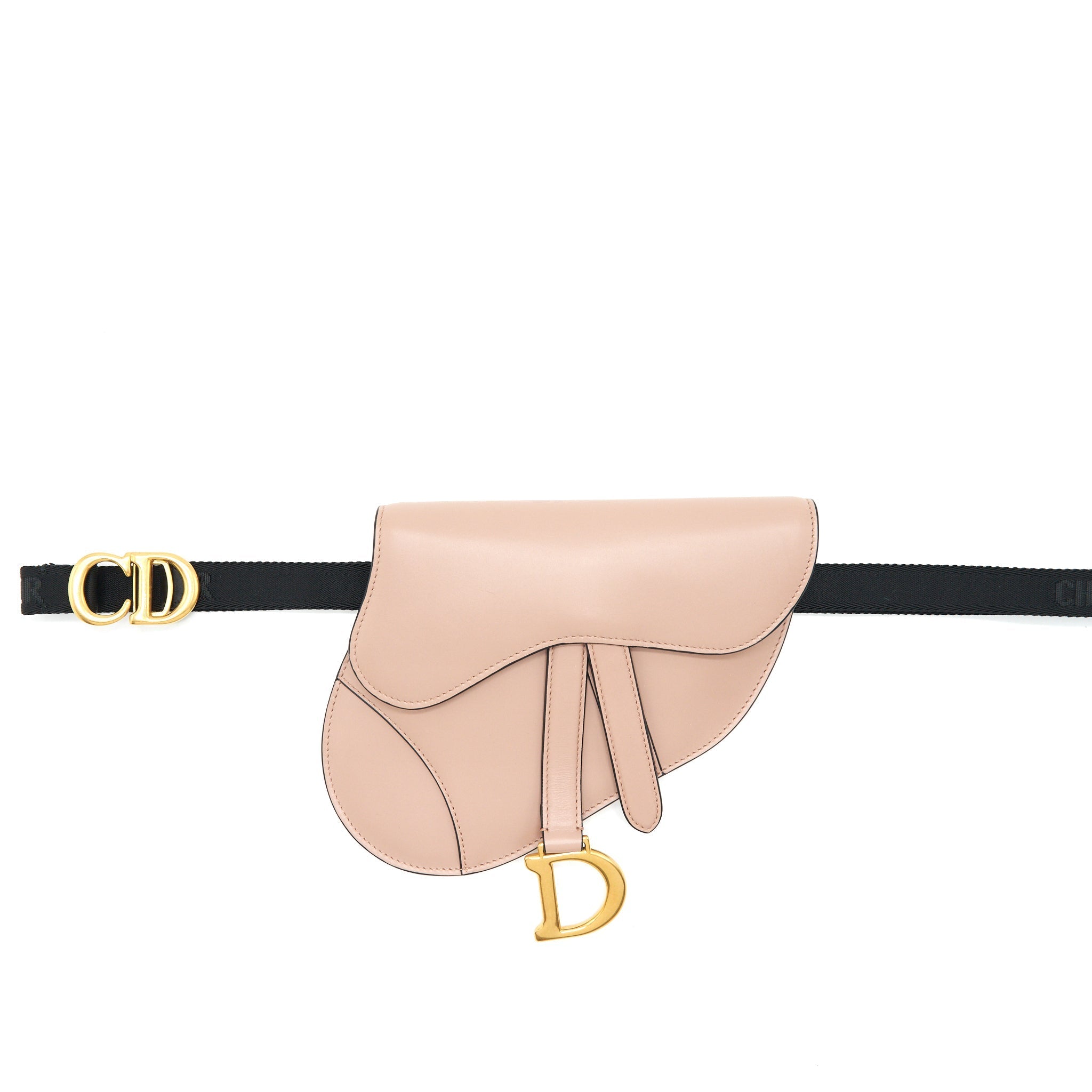 DIOR SADDLE POUCH BELT BAG BEIGE GHW