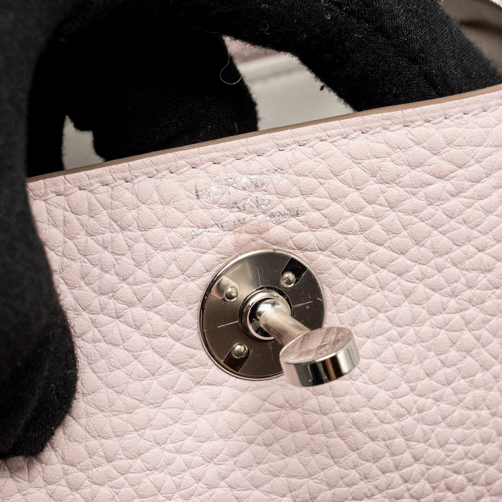 HERMES MINI LINDY CLEMENCE MAUVE PALE SHW
