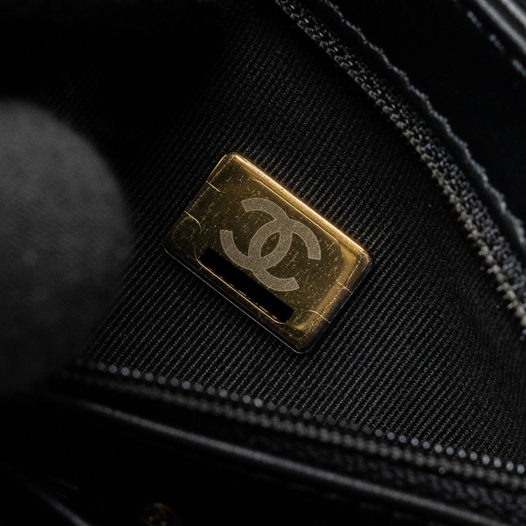 CHANEL MINI KELLY SHOPPING TOTE BAG CALFSKIN GHW (MICROCHIP)
