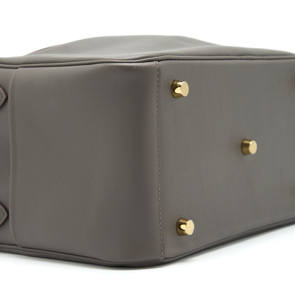 HERMES LINDY 26 EVERCOLOR 8F GRIS ETAIN GHW