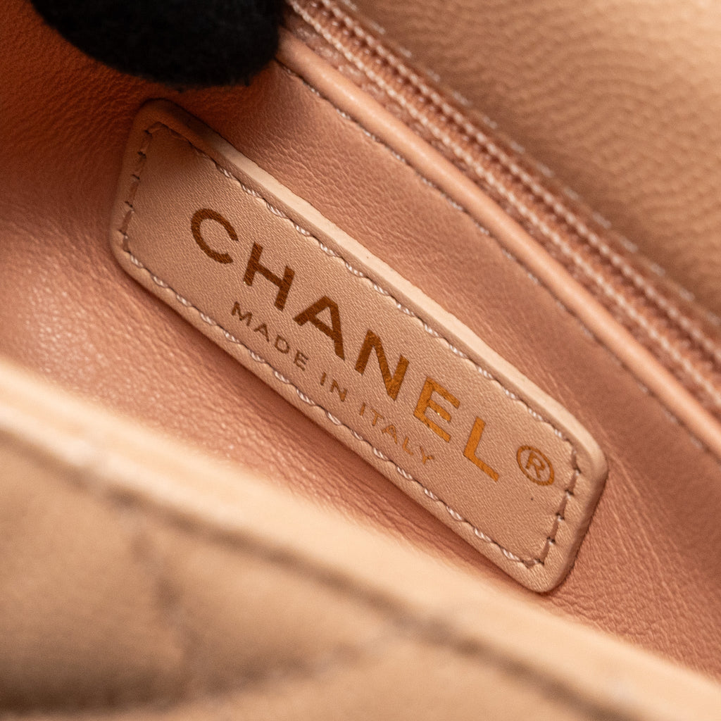 CHANEL MINI COCO HANDLE CAVIAR BEIGE LGHW