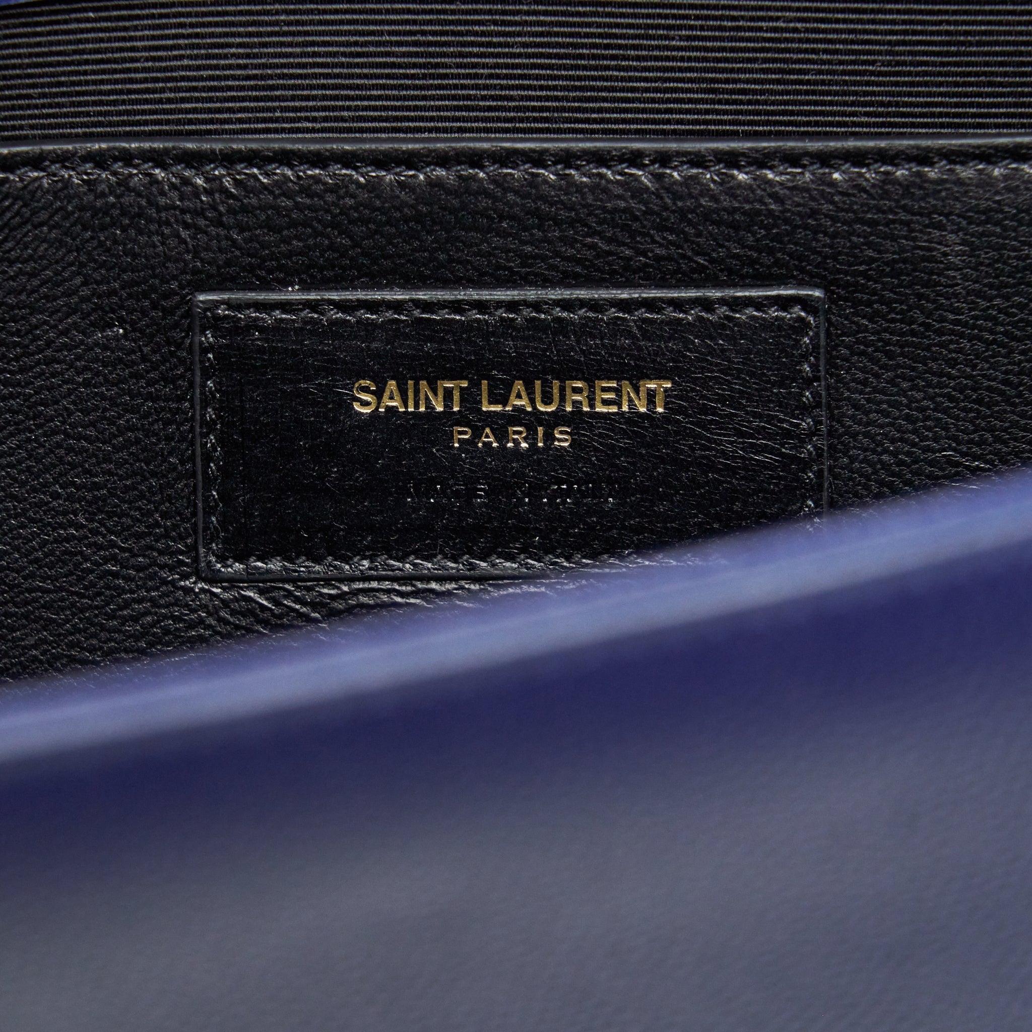 SAINT LAURENT/ YSL CLUTCH CAVIAR BLUE GHW